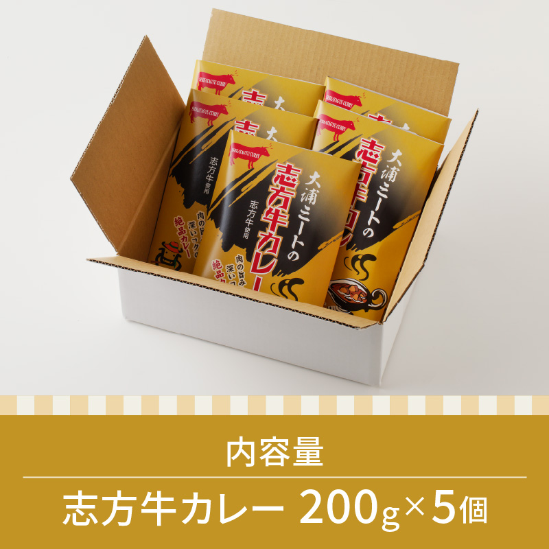 大浦ミートの志方牛カレー　5個セット【2400I00212】
