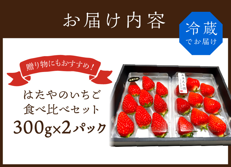 はたやのいちご　食べ比べセット《 ふるさと納税いちご イチゴ 苺 フルーツ工房はたや 章姫 あまえくぼ あまクイーン 紅クイーン ロイヤルクイーン フルーツ 果物 国産 送料無料 》【2401C09701】