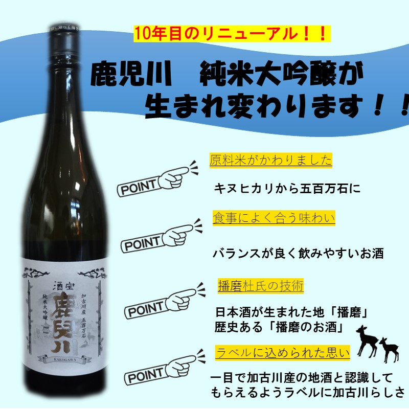 酒宝 鹿児川純米大吟醸 1800ml 1本セット【2401F02601】