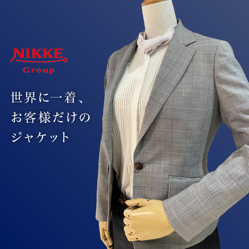 レディースジャケット(ウール混)《 ジャケット レディースジャケット オーダースーツ オーダーメイド ファッション 》【2523Q05118】