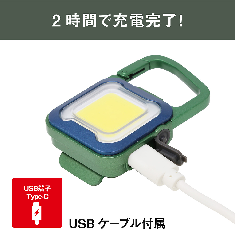 musashi WRC-25GB 充電式 ぴかりミニライト[ディープグリーン/ブルー]《 充電式 LED スーパーフラッシュライト ライト 防水 アウトドア 防犯 災害 》【2400O10832_02】