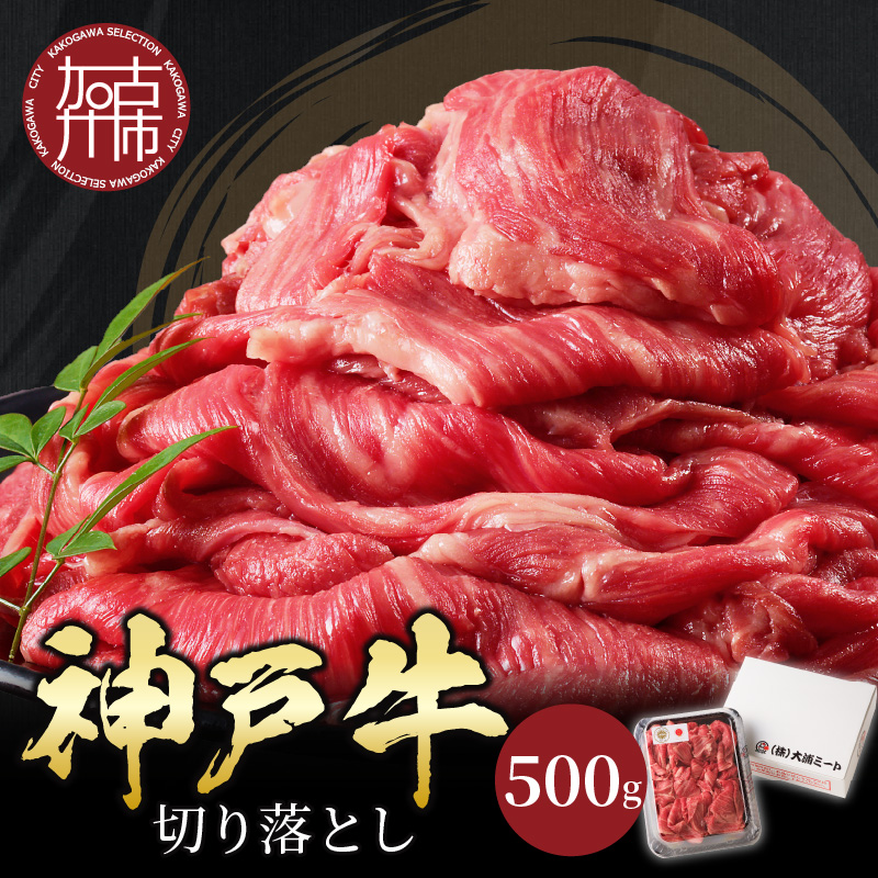 神戸牛切り落とし（500g）《 鍋 お鍋 牛しゃぶ すきやき 牛肉 おすすめ 神戸牛 バーベキュー こま切れ 焼肉 切り落とし 冷凍 国産 送料無料 》【2401A00201】