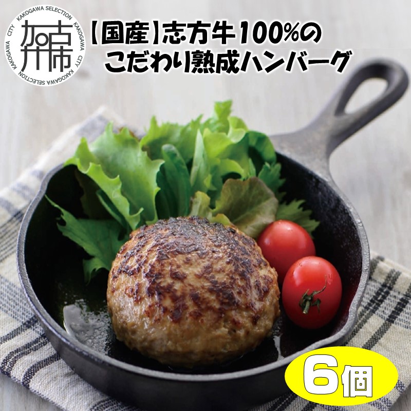 【国産】志方牛100%のこだわり熟成ハンバーグ150g×6個《 ハンバーグ 国産 牛肉 100% 牛 こだわり セット 冷凍 肉 惣菜 お取り寄せ グルメ おかず ギフト 送料無料 》【2601I05906】