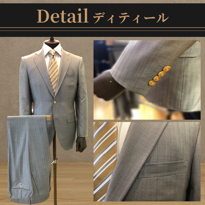 オーダースーツ(厳選・最高級服地・高級仕立SUPER180S)＜上下セット＞《 スーツ オーダースーツ ビジネス ウール 最高仕立 上質 》【2475Q05136】