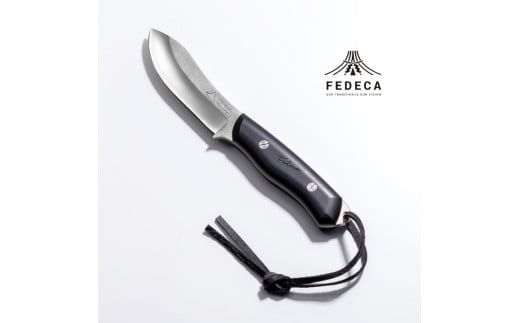 【FEDECA】 ブッシュクラフトナイフ プレーンブラック 001077