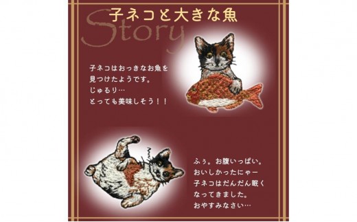 おはなし靴下 ギフトボックス ミケネコ キッズ ネイビー