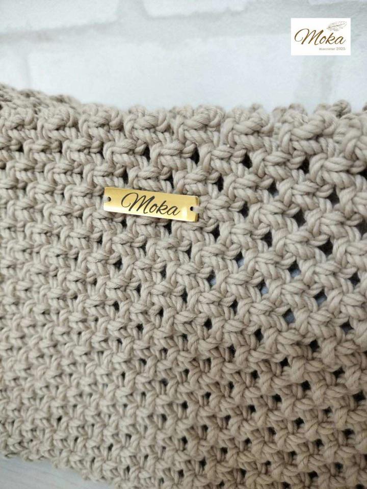 オーガニックコットンロープのマクラメ　ワンハンドルバッグ