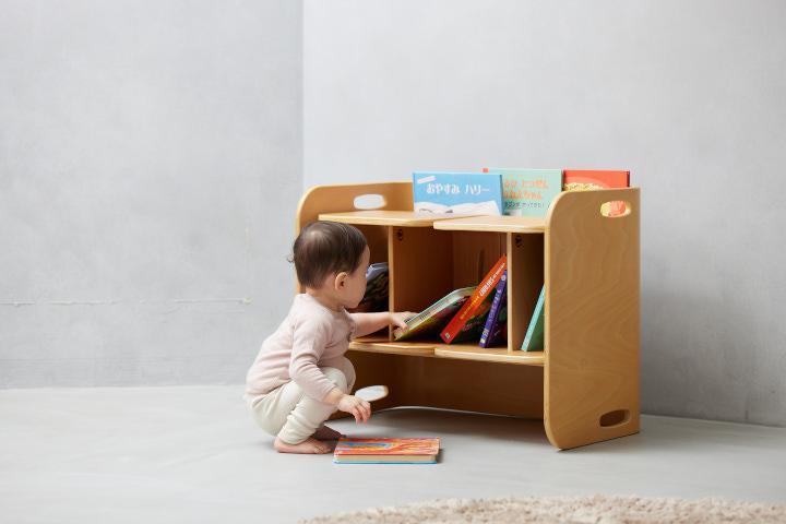 HOPPL（ホップル）　コロコロチェア＆デスク3点セット デスククッション付き （チェア＆デスク：アイボリー クッション：ギンガムチェック）