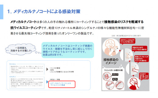 メディカルナノコート10万円分 チケット（生活用品、家具、建材などへの抗菌コーティング）
