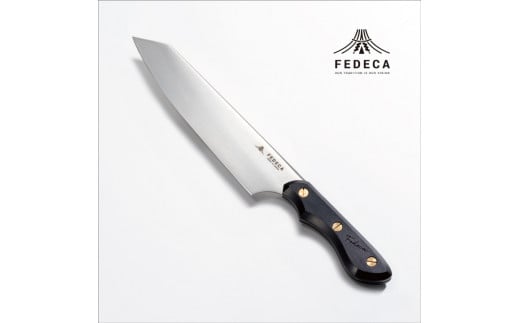 【FEDECA】三徳包丁 大 プレーンブラック 000982