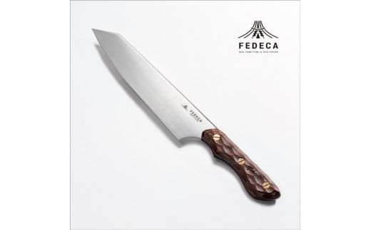 【FEDECA】三徳包丁 大 名栗ブラウン 000981