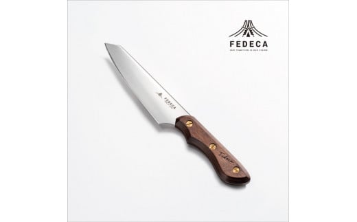 【FEDECA】三徳包丁 小 プレーンブラウン 000986