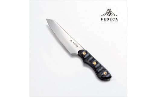 【FEDECA】三徳包丁 小 リップルブラック 001035