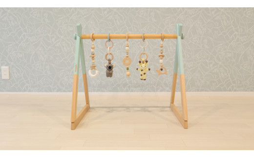 HOPPL（ホップル） amimals ベビージムセット シーグリーン／マスコット