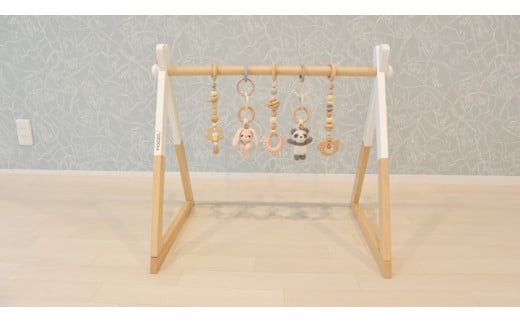 HOPPL（ホップル） amimals ベビージムセット ホワイト／マスコット