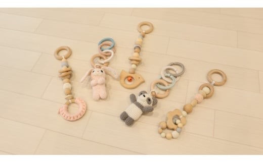 HOPPL（ホップル） amimals ベビージムセット ホワイト／マスコット