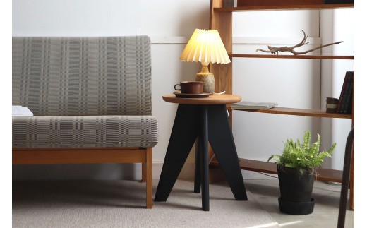 F.B.Fスツール/サイドテーブル オーク×BLACK