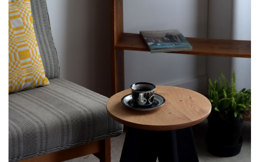 F.B.Fスツール/サイドテーブル オーク×BLACK