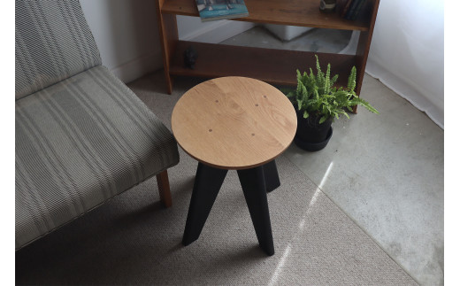 F.B.Fスツール/サイドテーブル オーク×BLACK