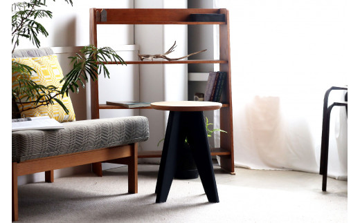 F.B.Fスツール/サイドテーブル オーク×BLACK