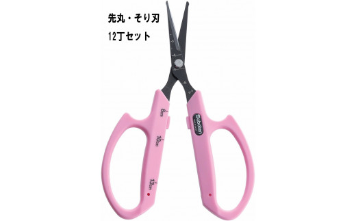 ぶどうお手入れ鋏先丸そり刃12丁セット