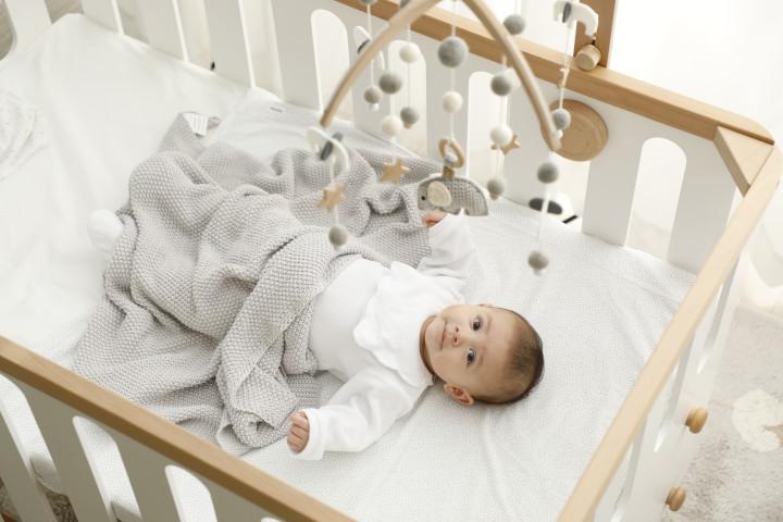 HOPPL（ホップル）ベビーメリーセット（ききゅう・ホワイト）+オルゴール 名入れプレート付き