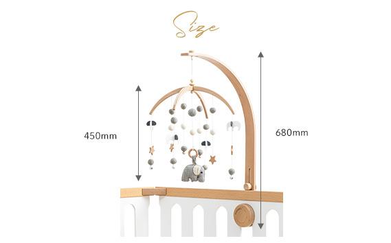 HOPPL（ホップル） ベビーメリーセット（おはな・ホワイト） 名入れプレート付き