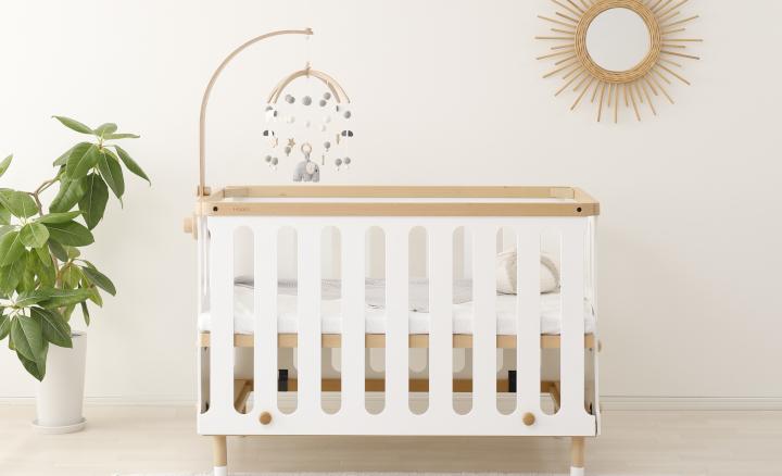 HOPPL（ホップル） ベビーメリーセット（ぞう・ナチュラル） 名入れプレート付き