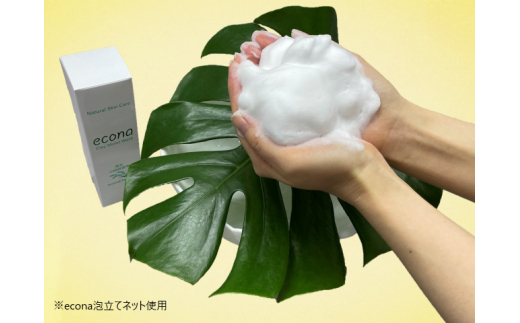 洗顔クリーム econaモイストウォッシュと泡立てネット