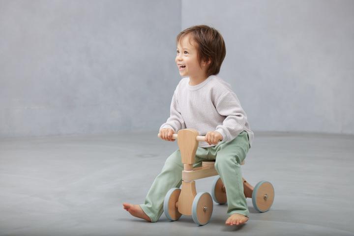 HOPPL（ホップル）　ファーストウッディバイク（シーグリーン） 無料ネームプレート付き