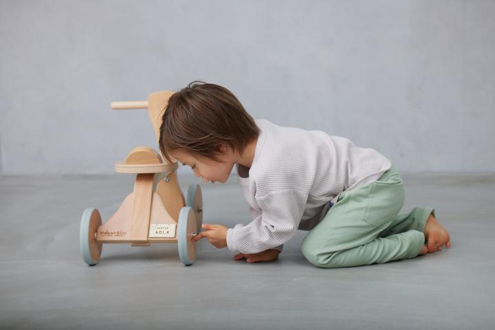 HOPPL（ホップル）　ファーストウッディバイク（シーグリーン） 無料ネームプレート付き