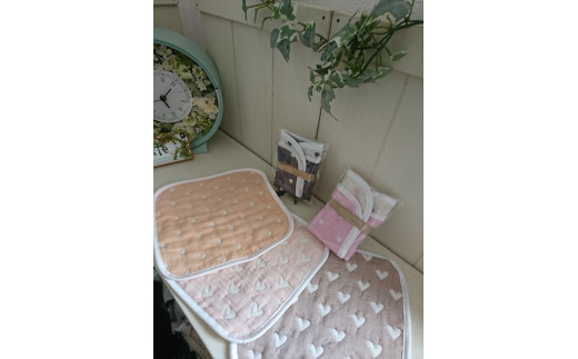 ハンドメイドの6重織りガーゼのハンカチ10枚セット