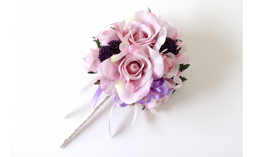 フラワーアレンジメントブーケ モーブピンク