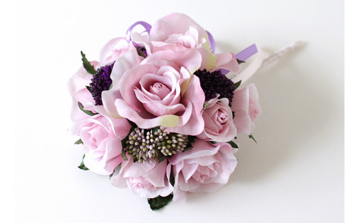 フラワーアレンジメントブーケ モーブピンク