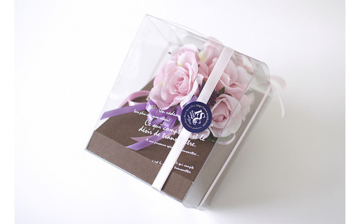 フラワーアレンジメントブーケ モーブピンク