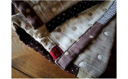 ハンドメイドの国産6重ガーゼのシングルサイズブランケット（ネイビー）