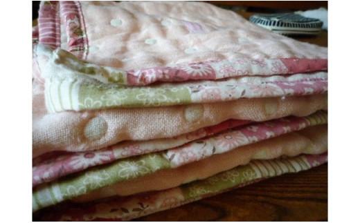 ハンドメイドの国産6重ガーゼのシングルサイズブランケット（ネイビー）