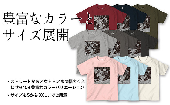 No.337-03 【川西】地図柄ヘビーウェイトTシャツ（ライトピンク）Lサイズ