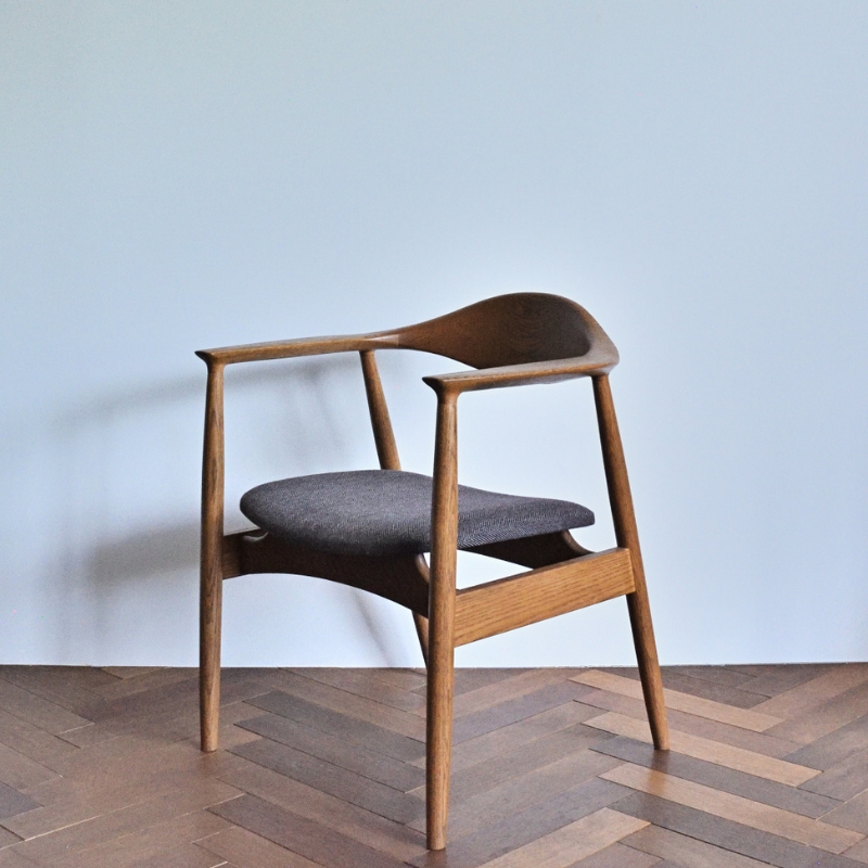 アームチェア オーク グレーブラウン インテリア 雑貨 日用品 イス 椅子 