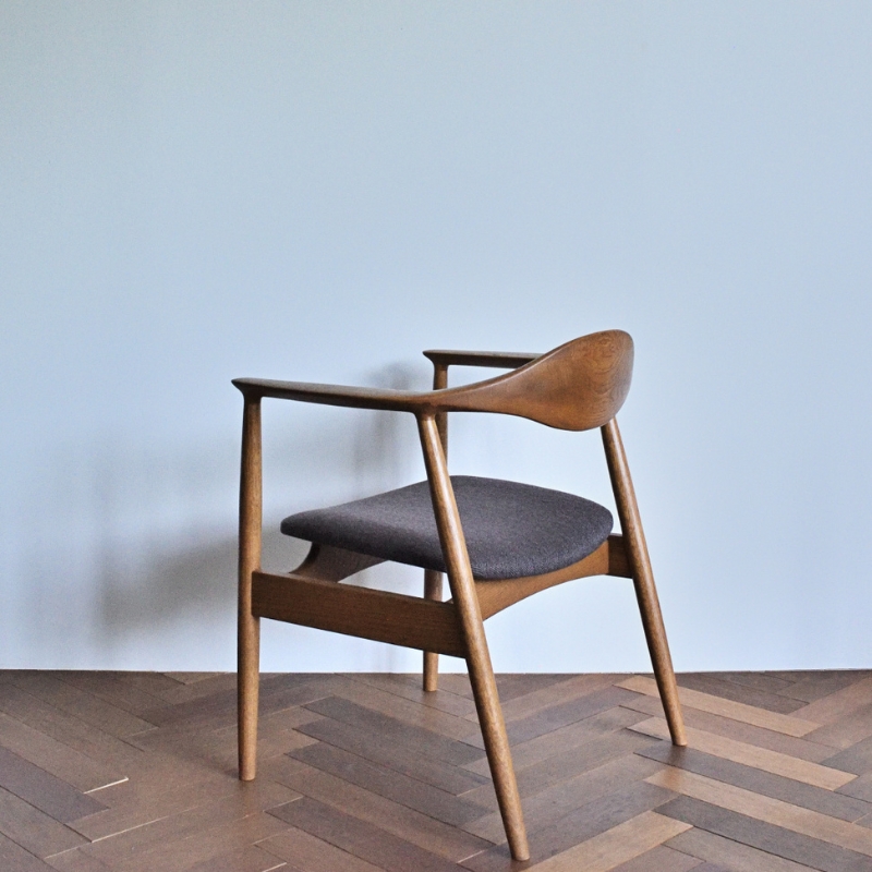 アームチェア オーク グレーブラウン インテリア 雑貨 日用品 イス 椅子 