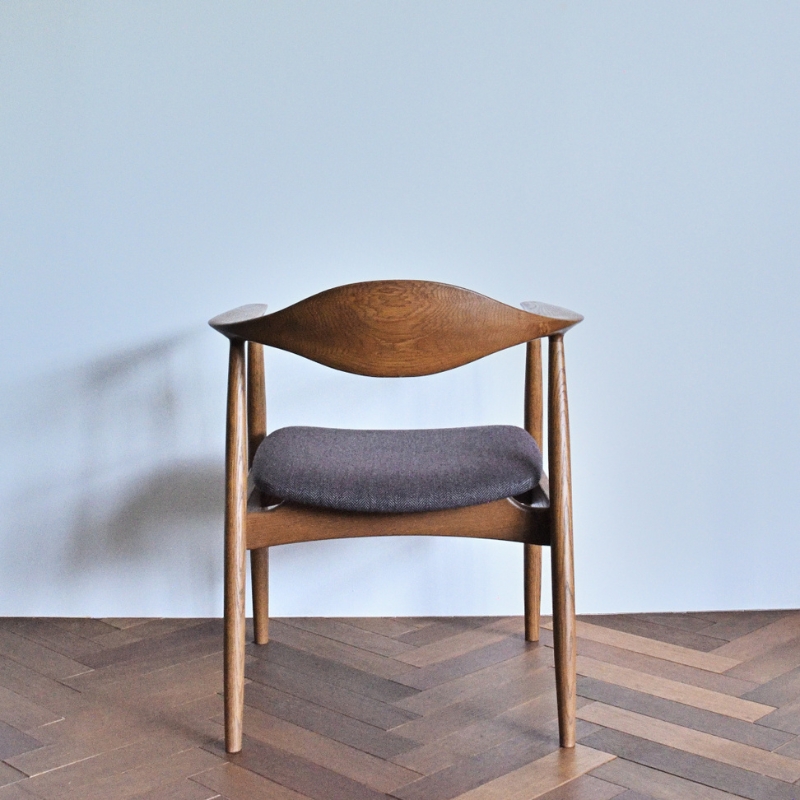 アームチェア オーク グレーブラウン インテリア 雑貨 日用品 イス 椅子 