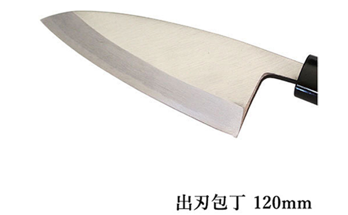 国栄 左利き用 出刃包丁 白鋼 霞研ぎ 120mm キッチン用品 工芸品 