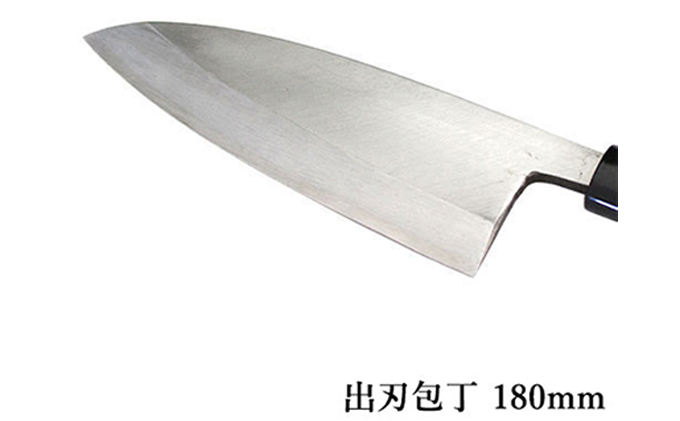 国栄 左利き用 出刃包丁 白鋼 霞研ぎ 180mm キッチン用品 工芸品 