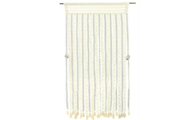 タッセル機能付、ナチュラルのれん2080 85x170cm インテリア 暖簾