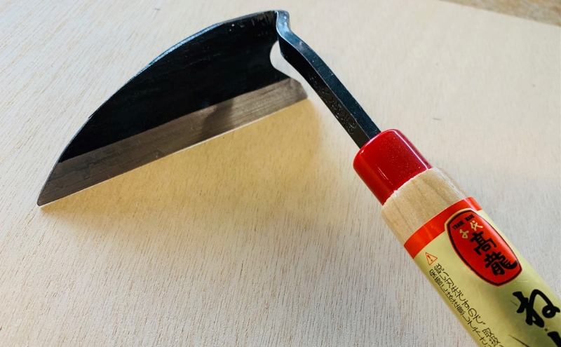 千代高龍　鋼付ねじり鎌120mm　赤口 ガーデニング　農業　除草 