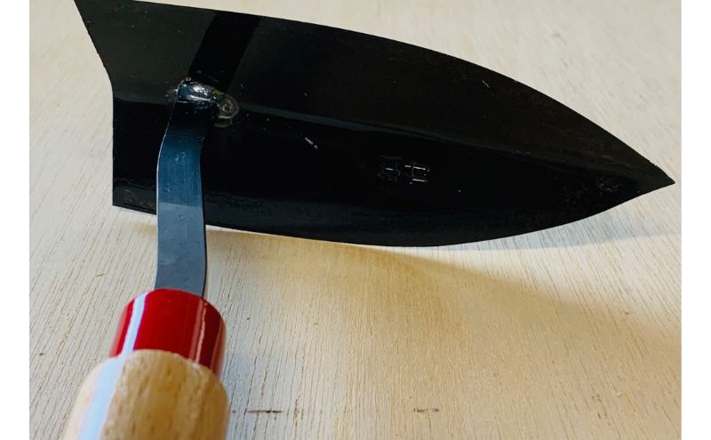 千代高龍　両刃草削り鎌140mm　鋼付　赤口 ガーデニング　農業　除草 