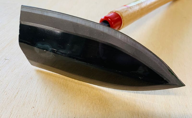 千代高龍　両刃草削り鎌140mm　鋼付　赤口 ガーデニング　農業　除草 