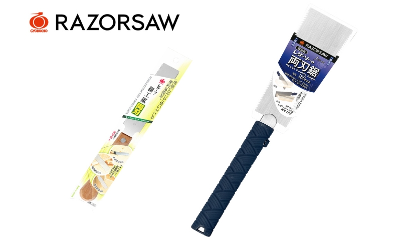 DIY 応援 レザーソー のこぎり Bセット[ 180厚刃 細工鋸 両刃 ノコギリ 日曜大工 ]