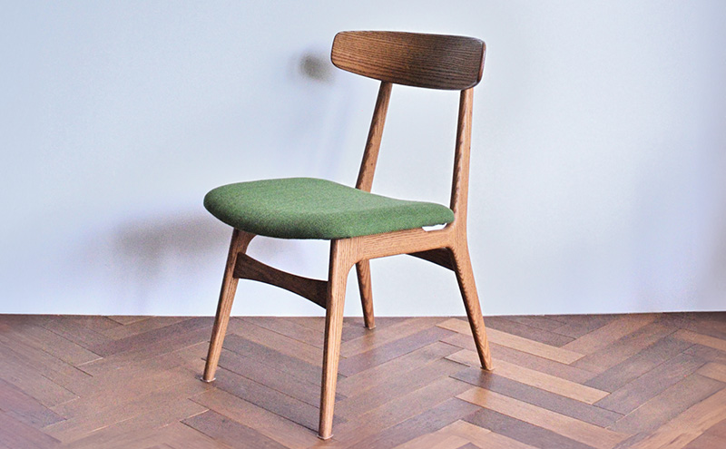 ダイニングチェア 01 グリーン　インテリア 椅子 イス 木製 デザイン オリジナル 兵庫県 小野市