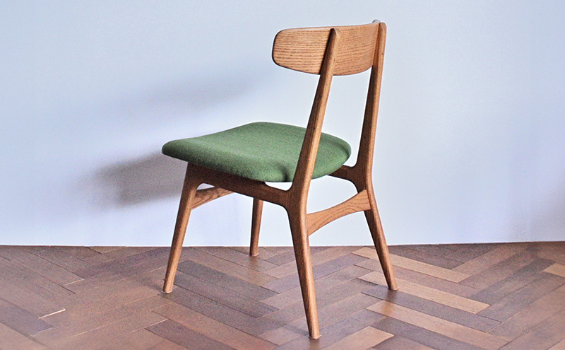 ダイニングチェア 01 グリーン　インテリア 椅子 イス 木製 デザイン オリジナル 兵庫県 小野市